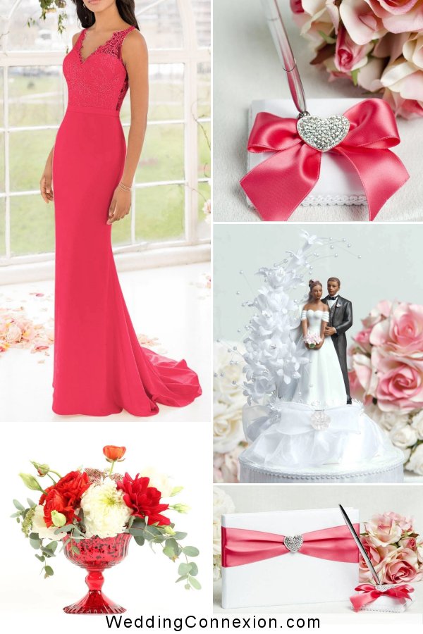Pink & Red Trendy Wedding Color Theme
